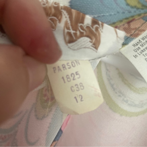 Vintage Leslie Fay Original 60’s 70’s Psychadelic Watercolor Maxi Dress Size 12 - Picture 6 of 9